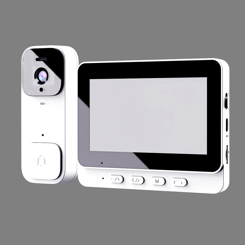 X7/NT601/X6 SMart Video Doorbell With 4.3" Display: No WiFi Needed & 128GB Storage | 300K Pixel Auto-Capture + 3+ Month