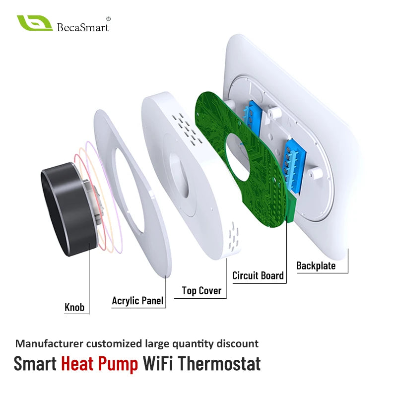 Beca Weekly Programmable matter Smart Home Thermostat With TFT LCD Display Floor Heating Thermosta Alexa Google Assistant