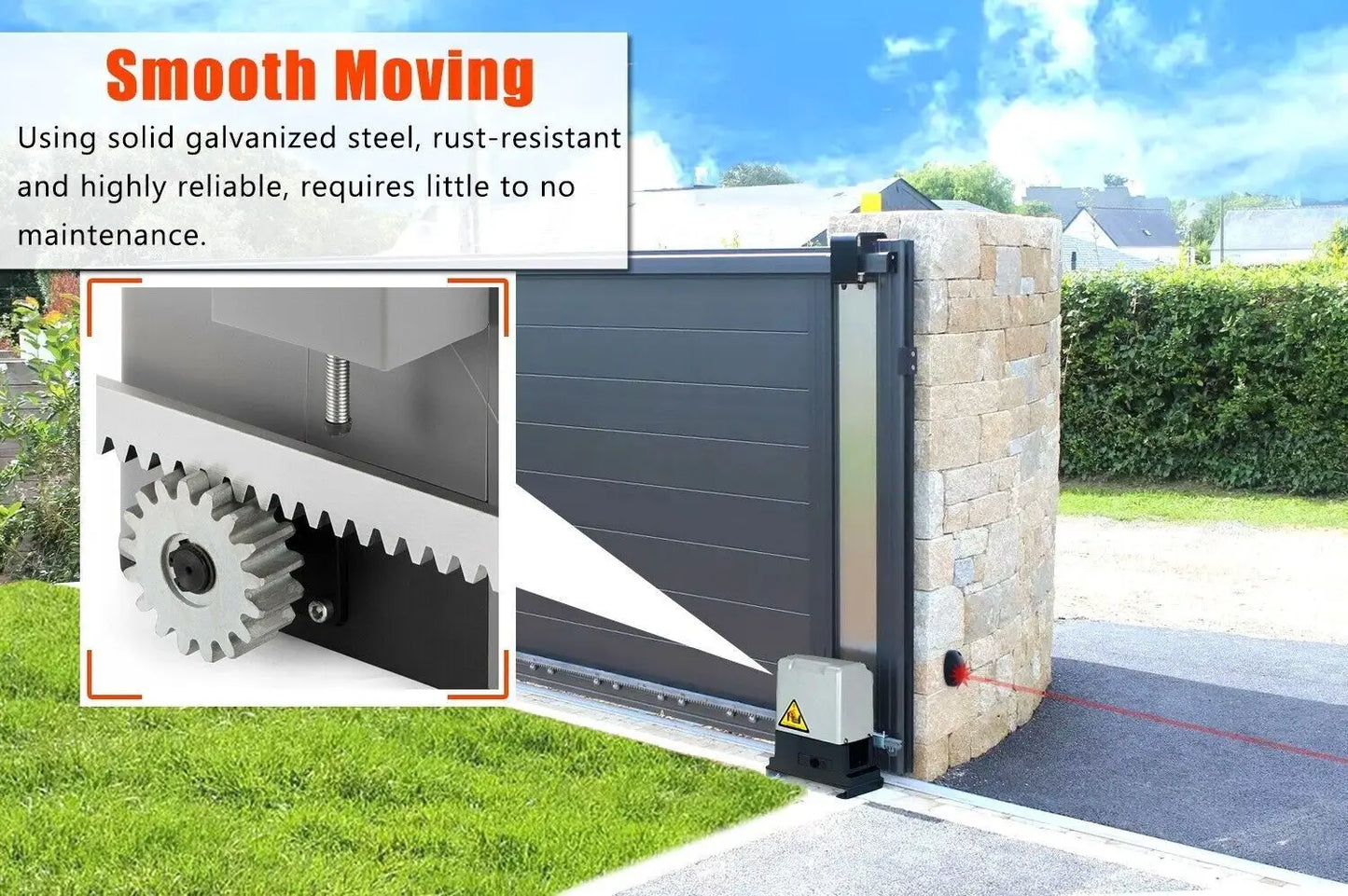 550W/750W Sliding Electric Gate Opener Set Automatic Motor Hardware Metal Fast Door Opener 1200/1800KG w/Remote Control IP44