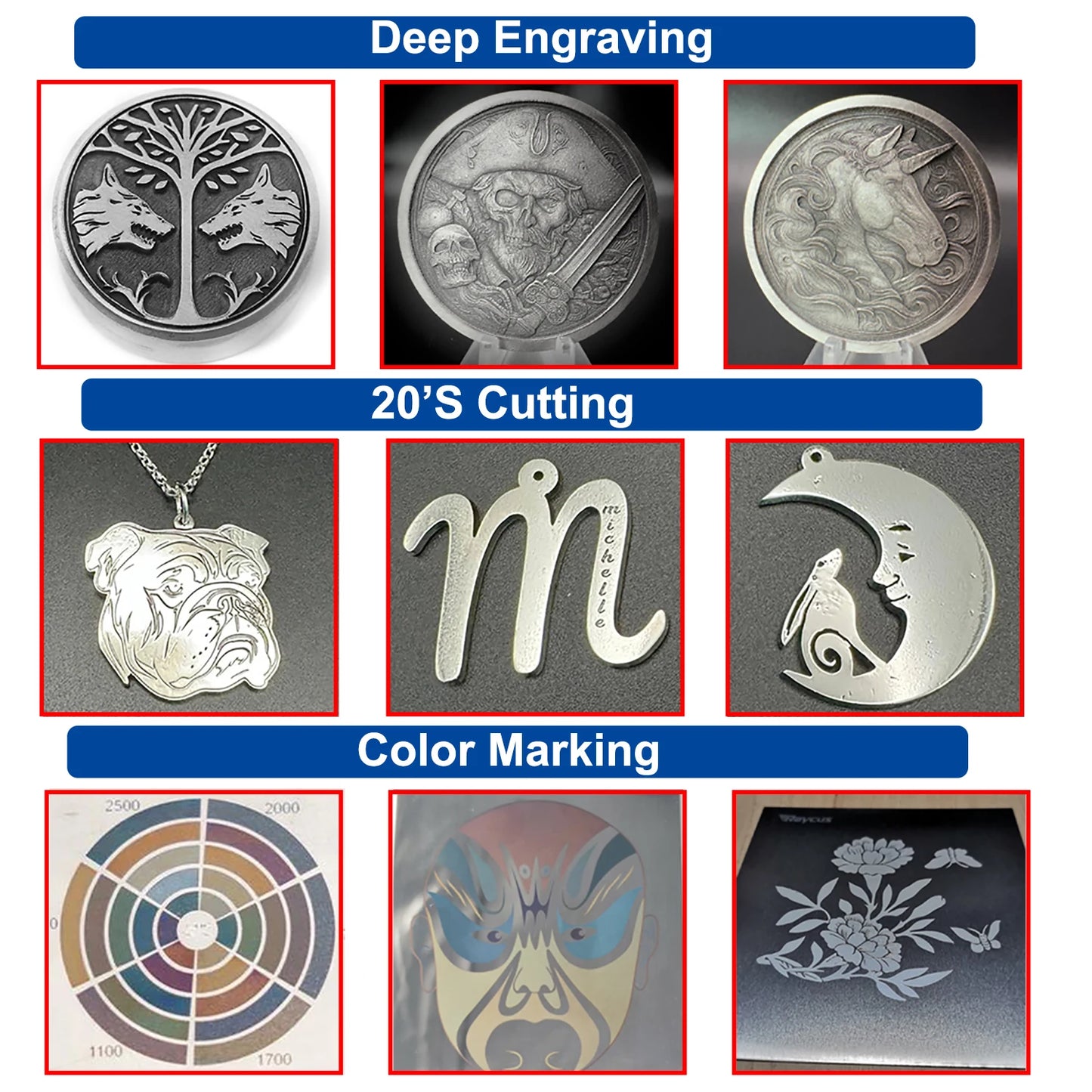 300W JPT Mopa Auto Focus Fiber Laser Marking Cutting Machine Fiber Laser Deep Engraver for All Metal Gold Silver Jewelry Ring