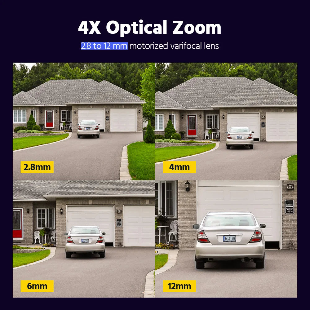 ANNKE 4K 4X ZOOM Smart Dual Light Varifocal Network Camera IP Camera IP67 Human Vehicle Detection 8MP Smart Home Cam