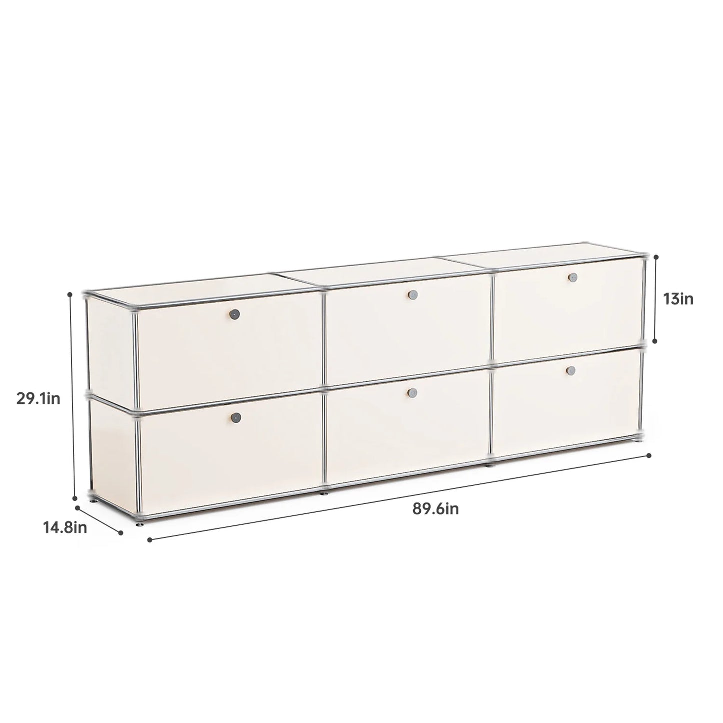 Modern Storage Cabinet Stainless Metal Organizer TV Stand Cabinet for Living Room and Home Office Furniture