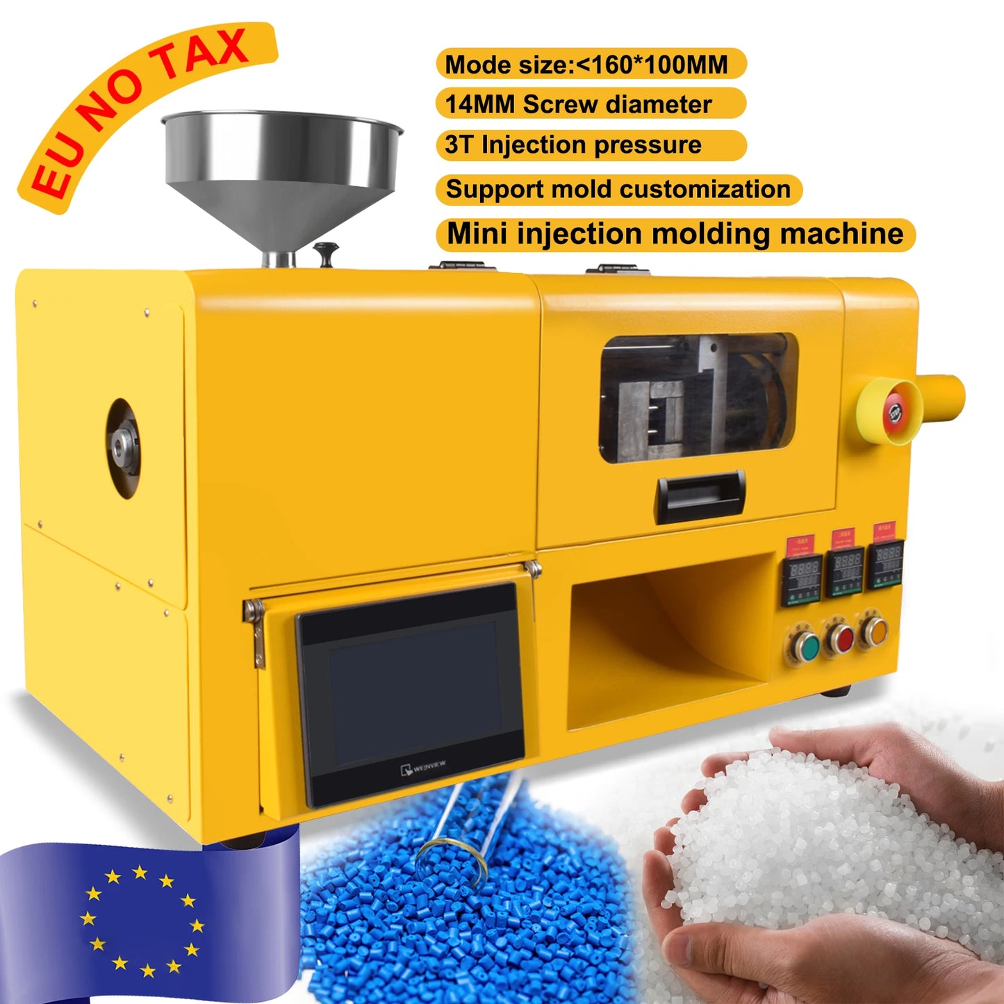 Mini-220 Horizontal Small Plastic Molding Machine Desktop Injection Molding Machine For Producing Micro Plastic Parts PLA PC PE