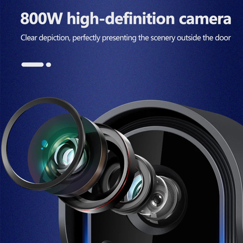 2.4G WiFi HD Doorbell Camera 4.3 Inch IPS Screen Smart Door Bell Waterproof Video Intercom Door Camera for Home Office Apartment
