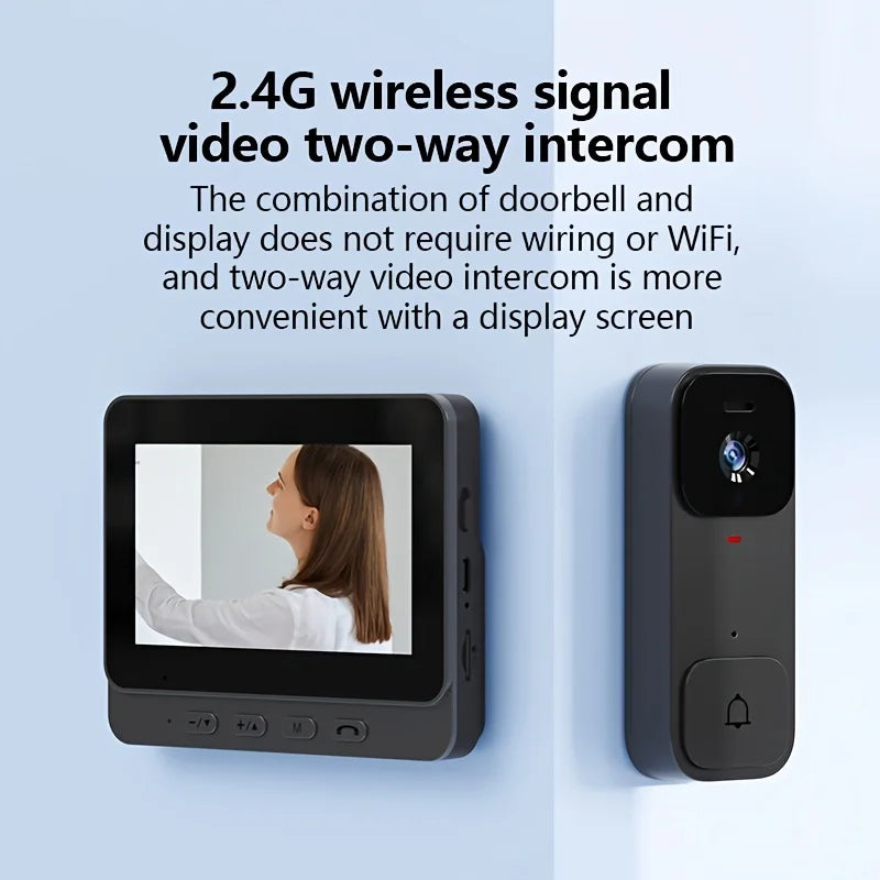 X7/NT601/X6 SMart Video Doorbell With 4.3" Display: No WiFi Needed & 128GB Storage | 300K Pixel Auto-Capture + 3+ Month