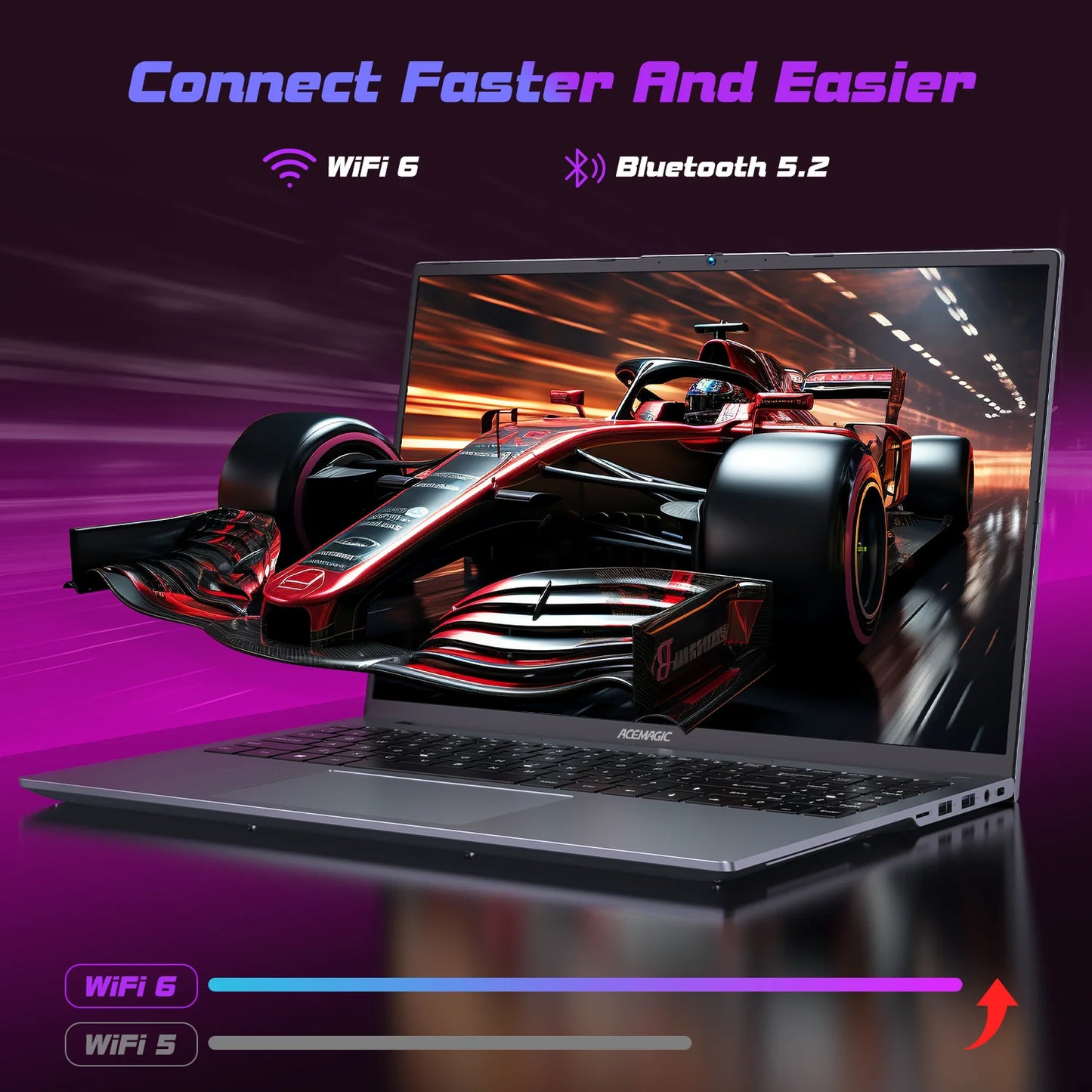 ACEMAGIC RX16 AMD Ryzen 7 7735HS /H255 16" Ultra Slim 4400MAH Laptop 16GB Ram 512GB Rom Windows 11Pro BT5.2 Wifi 6 Notebook