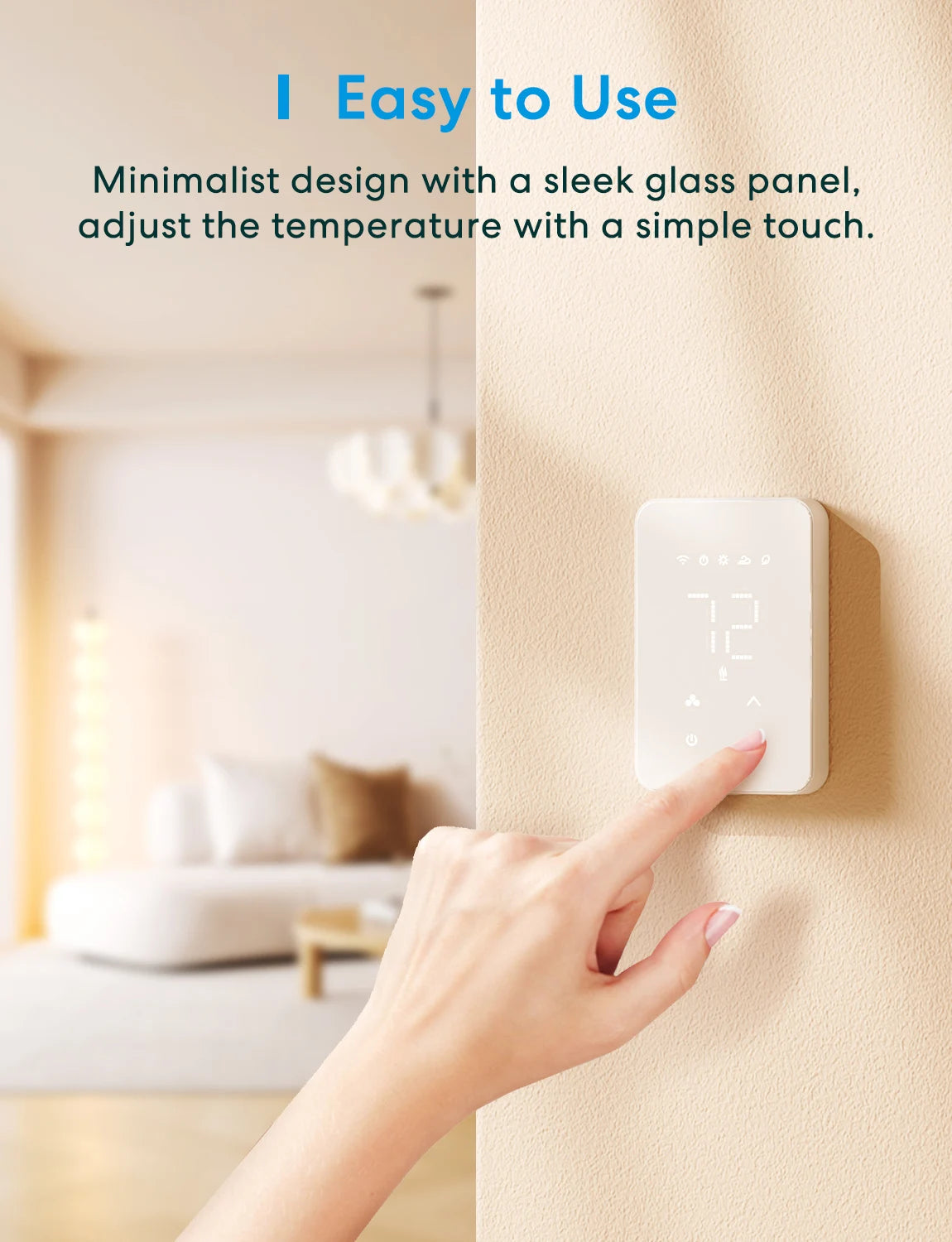 Meross Smart Matter Thermostat MTS215 US for Electric Baseboard Heater Energy Monitor Supported Wifi Heating Thermostat