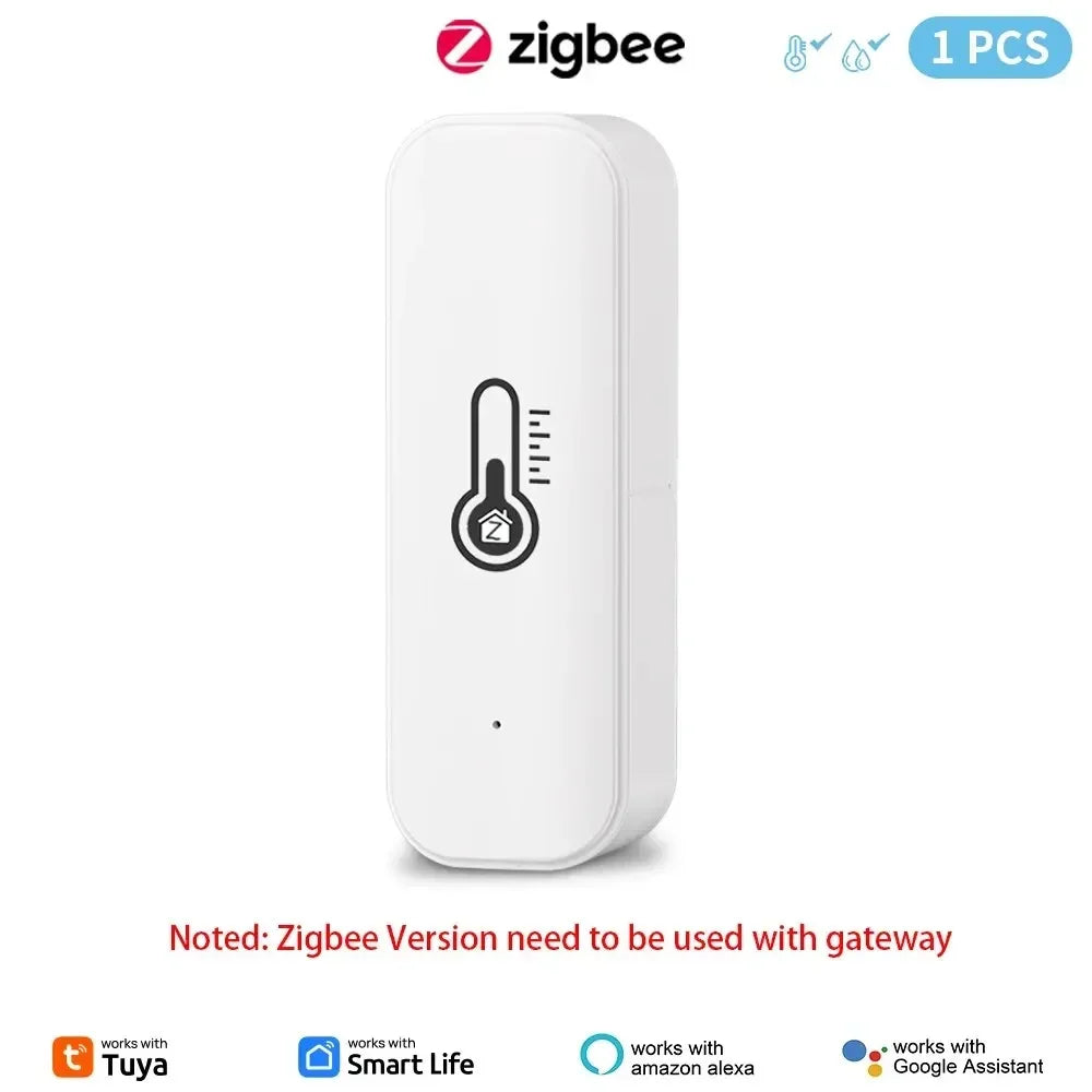 WiFi Temperature Humidity Sensor Home Connected Thermometer Compatible With Smart Life Alexa Google Assistant Minco heat mh
