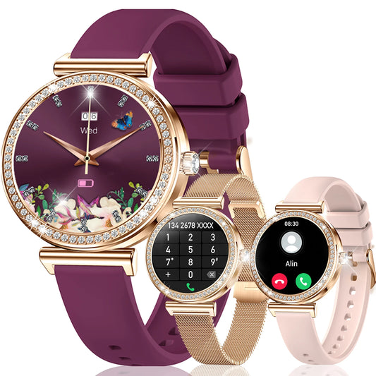 Women Smart Watch(Wireless Calls),1.29" Touchscreen Smartwatch for iPhone/Android with Sport Modes, Women Function/Perfect Gifts