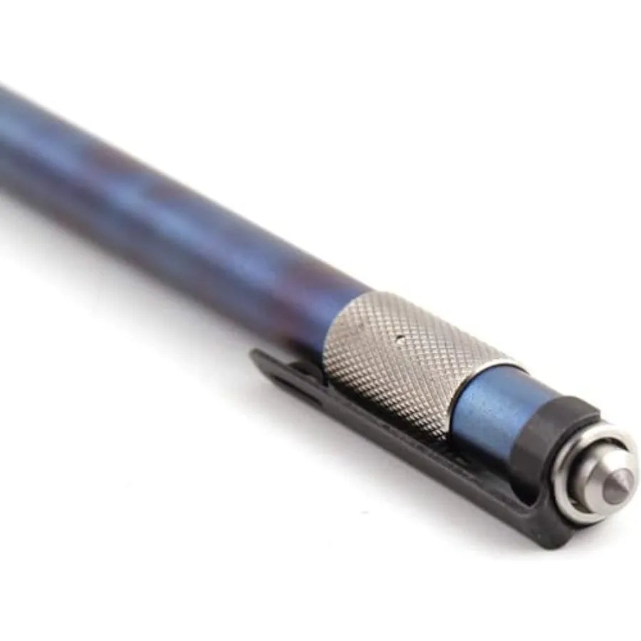 Titanium Bolt Action Pen Multi Function with Carry Bag Compatible with G2 Refill Blue - Ideal for Office School and Travel Use