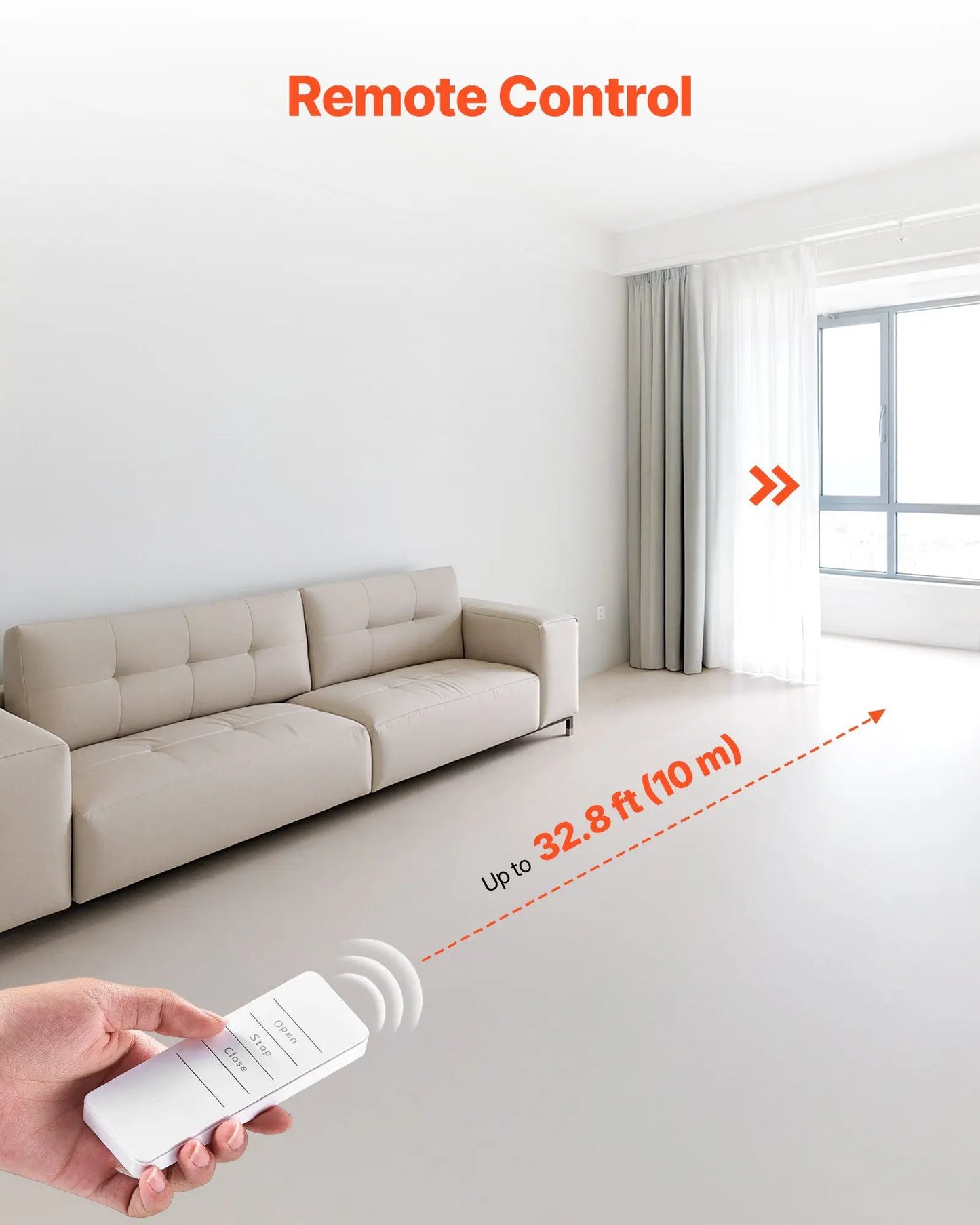Smart Curtain Opener Automatic Motorized Curtain Rod with Hub,Remote and App Control Electric Curtain Opener with Silent Mode