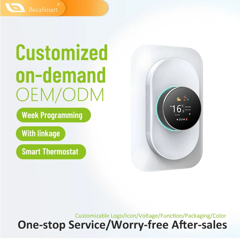 Beca Weekly Programmable matter Smart Home Thermostat With TFT LCD Display Floor Heating Thermosta Alexa Google Assistant
