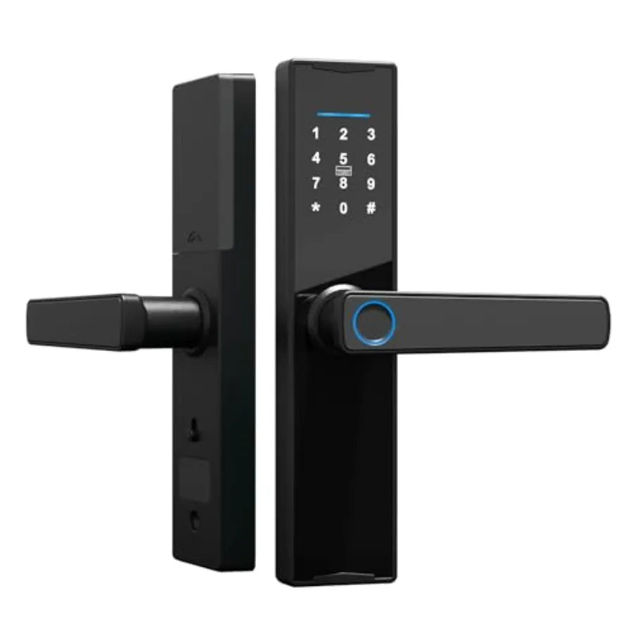 WiFi Smart Lock Tuya Smart Fingerprint Lock Door Lock Keypad Door Lock with Handle Fingerprint Electronic Deadbolt Smart Door L
