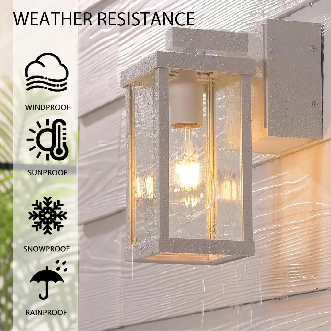 Dusk To Dawn Outdoor Light Porch Light With GFCI Outlet Wall Mount Exterior Lighting Fixtures For House Patio Garage Hallway
