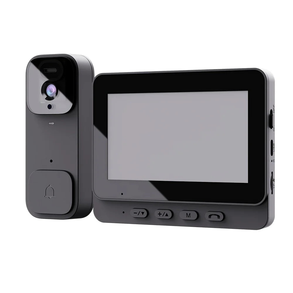 X7/NT601/X6 SMart Video Doorbell With 4.3" Display: No WiFi Needed & 128GB Storage | 300K Pixel Auto-Capture + 3+ Month