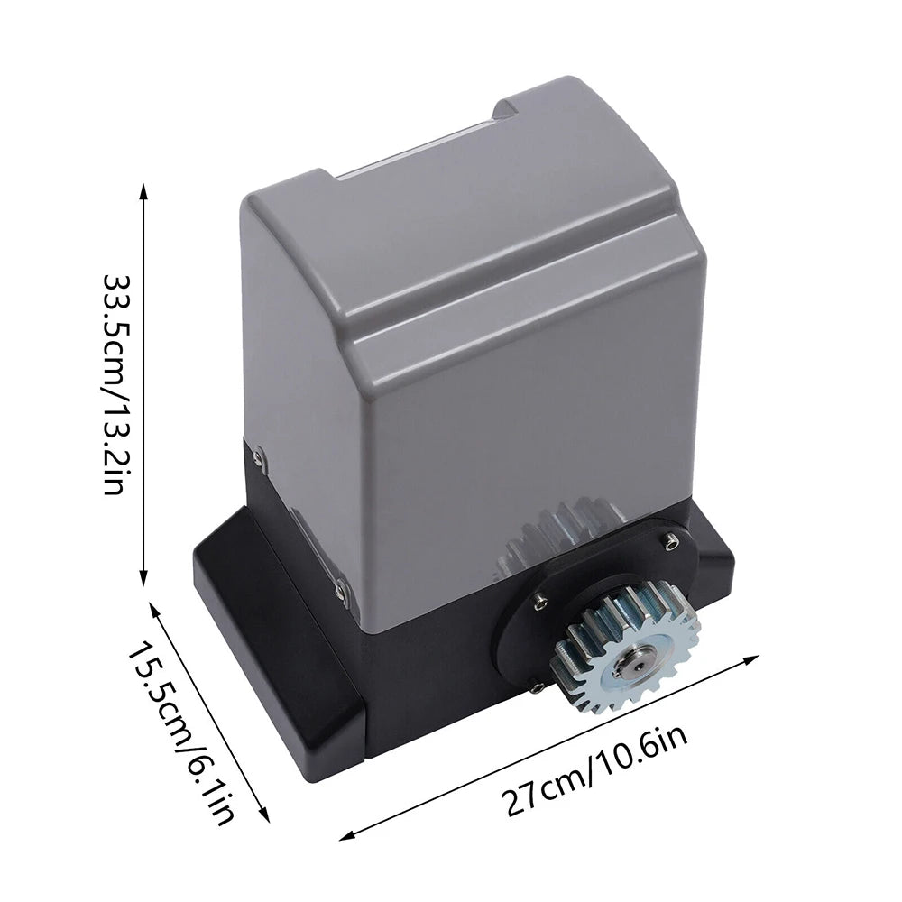 550W/750W Sliding Electric Gate Opener Set Automatic Motor Hardware Metal Fast Door Opener 1200/1800KG w/Remote Control IP44