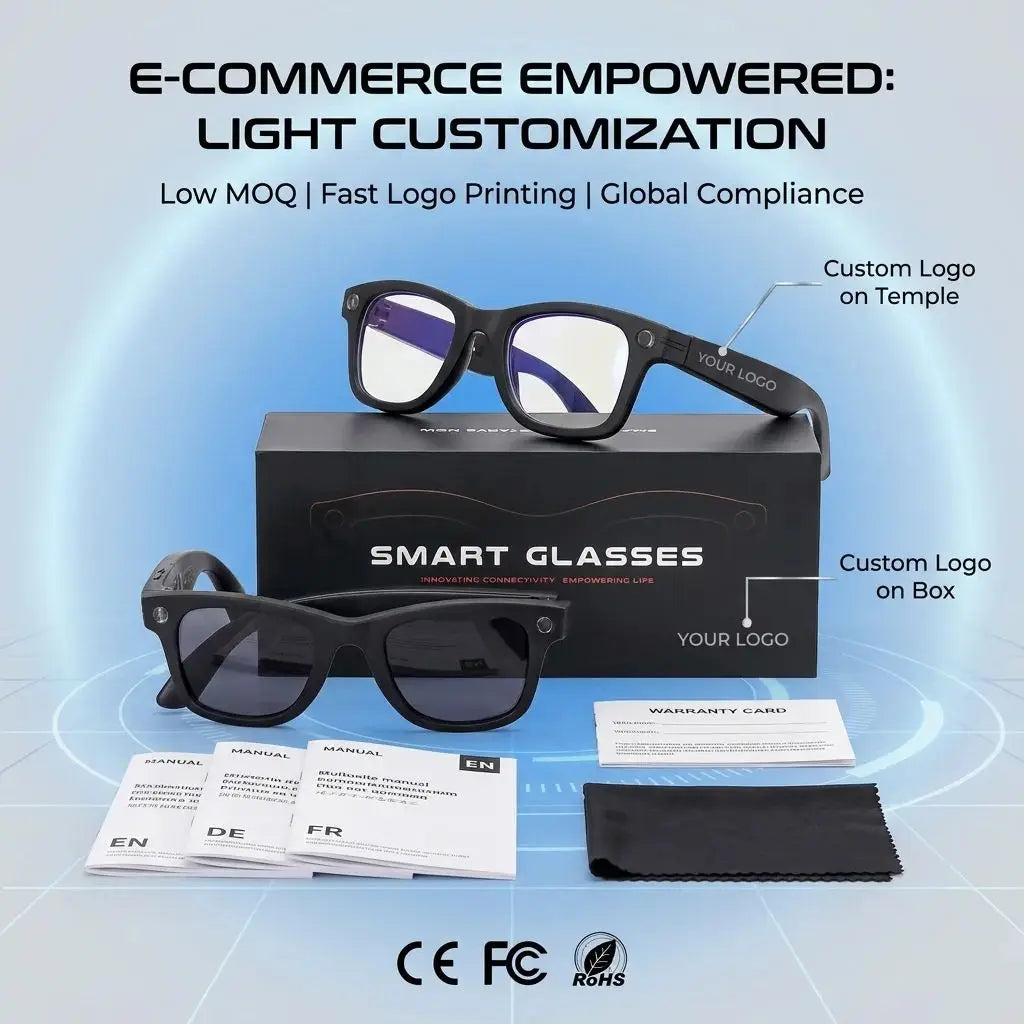 Consumer Electronics Smart Electronics Smart Glasses US Stock 2026 GS4 MAX Smart Glasses Dual Lenses 8MP 1080p Video with Camera Sunglasses AI Translation Smart Glasses Music Player