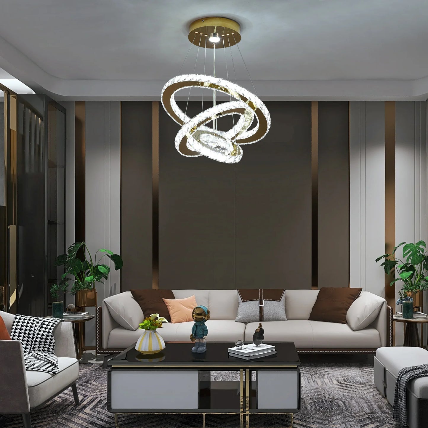 French luxury crystal chandeliers Hall living room Led ceiling lamp pendant ceiling light Room Kitchen Dining table decoration ﻿