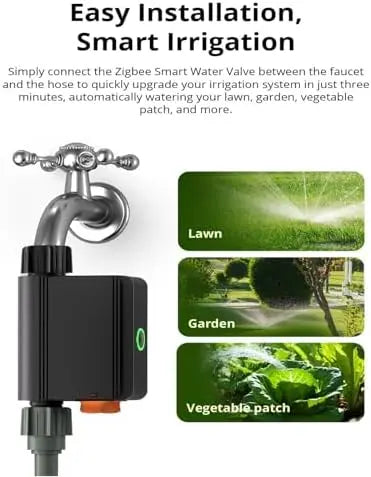 Smilewolf SWV Zigbee Smart Water Valve IP55, eWeLink, Alexa, Google Home Compatible (A-SWV-NH)