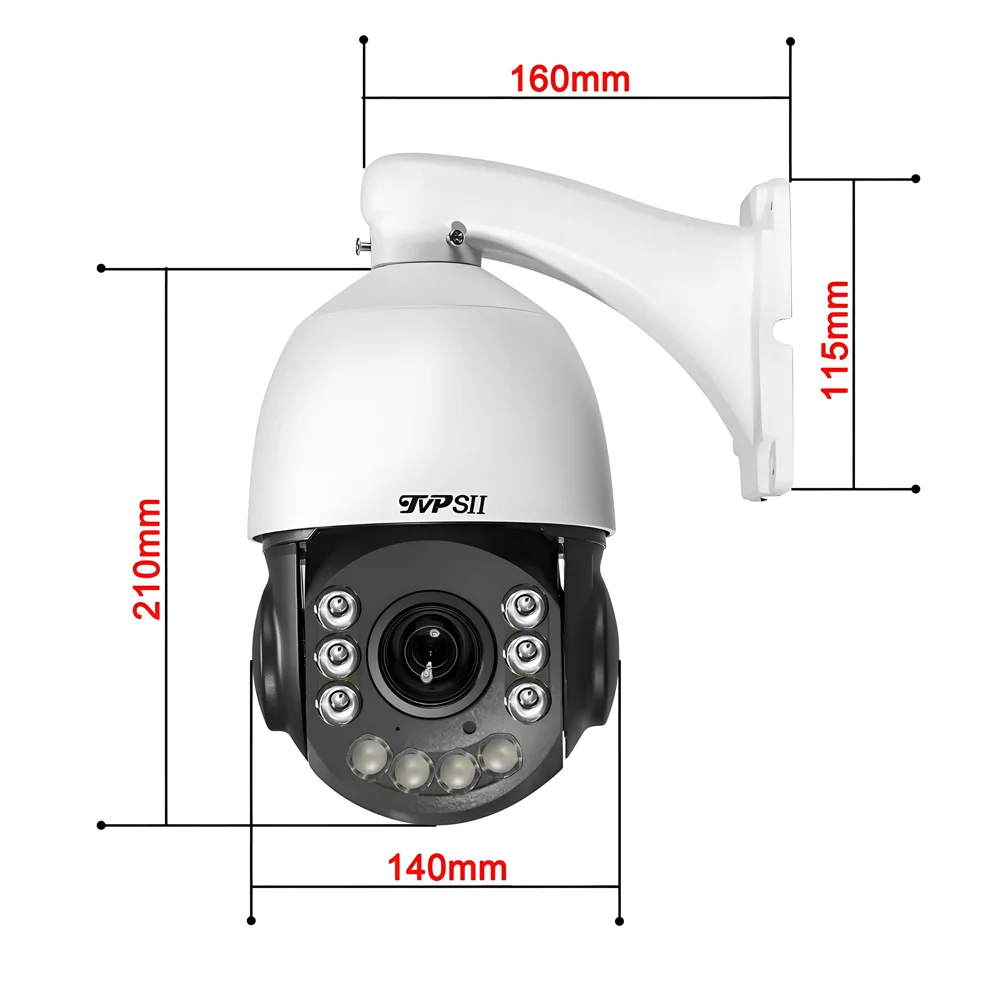 H.265+ Laser Infrared Metal Smart Auto Tracking Cruise 8MP 4K 54X Optical Zoom 360° Audio ONVIF PTZ Speed Dome POE IP Camera