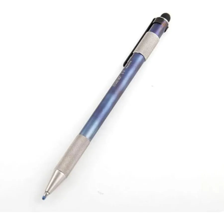 Titanium Bolt Action Pen Multi Function with Carry Bag Compatible with G2 Refill Blue - Ideal for Office School and Travel Use