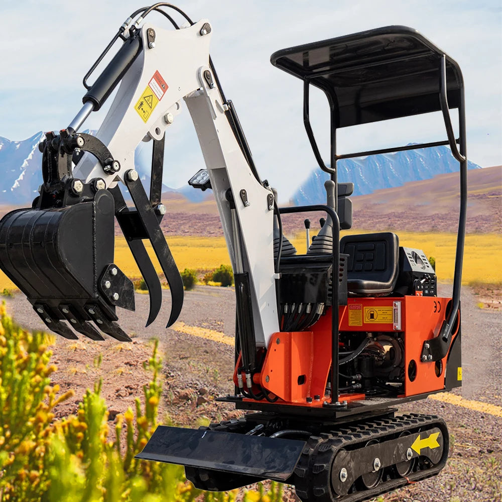 USA Stock Crawler Mini Excavator 0.8 Ton Digger EPA Engine small Excavator for Gardens Farms Door to Door Delivery
