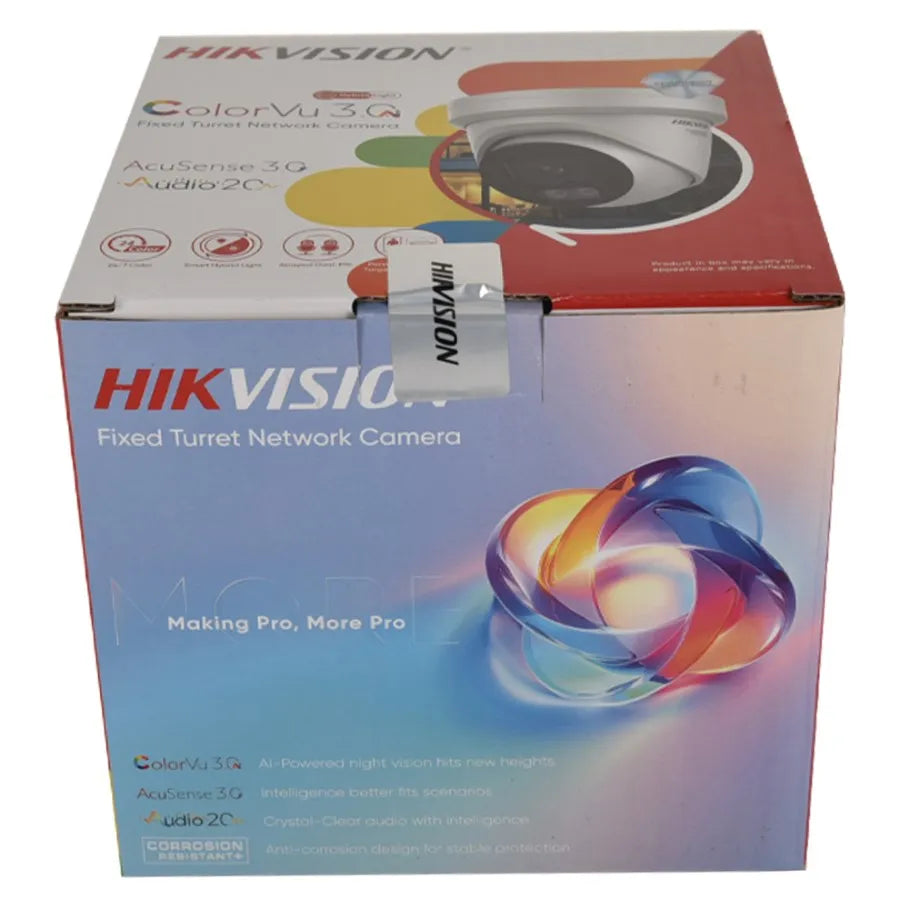 Hikvision 8MP IP Camera DS-2CD2387G3-LI2UY Smart Hybrid Light ColorVu Built-in Dual Mic 4K 24/7 Colorful Turret Network Camera
